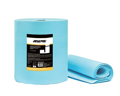 Салфетки нетканые высокопрочные крепированные 30x38 см J-Clean цвет: голубой, 500шт в рулоне